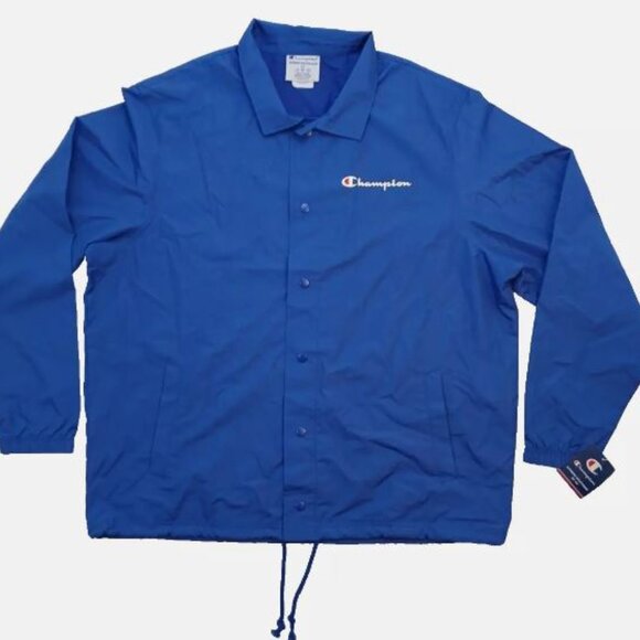 Champion Classic Coach Jacket Men's Size XL Waterproof Lightweight Blue New - Picture 1 of 13